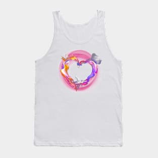 Colorful Smoky Heart Tank Top